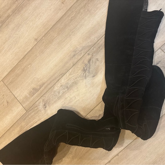 Vince Camuto Coatia Black Suede Over-the-Knee Boots - Picture 13 of 17